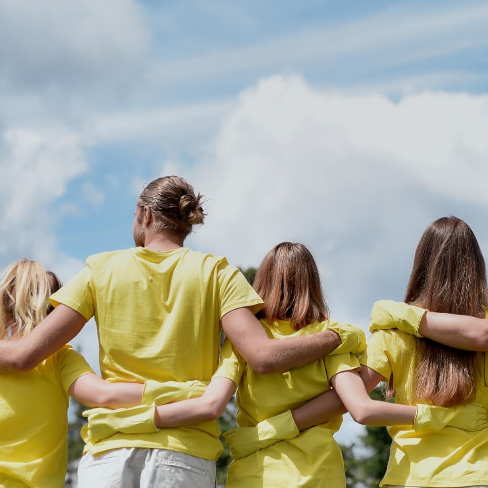 Image showing a charity team in a huddle