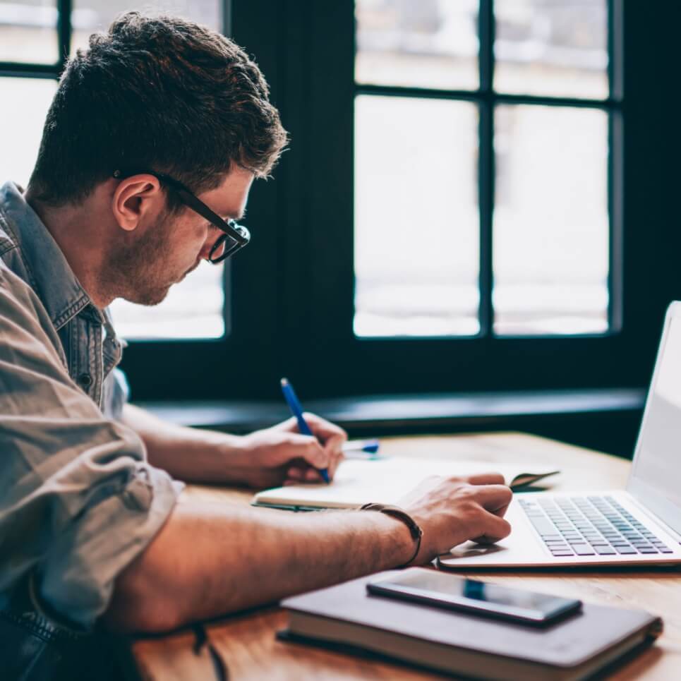 Image showing a man writing