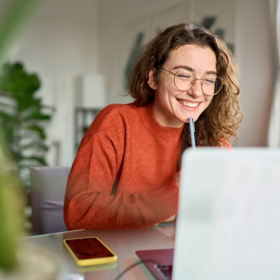 Image showing a woman on a video call