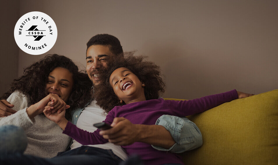 Image showing a family of 3 laughing together