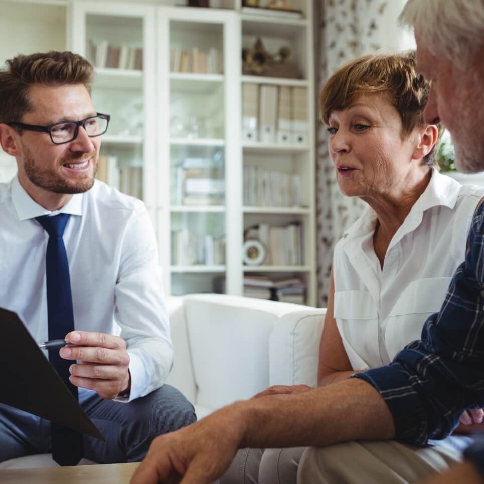 Image showing a couple in a meeting with a mortgage broker