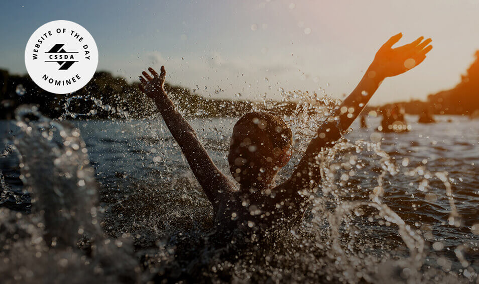 Image showing a boy playing in the sea