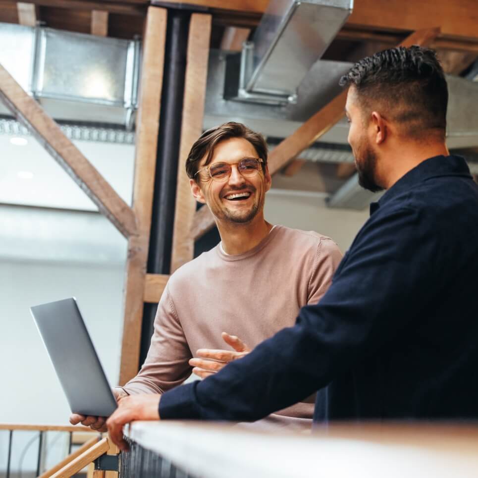 Image showing two men in conversation