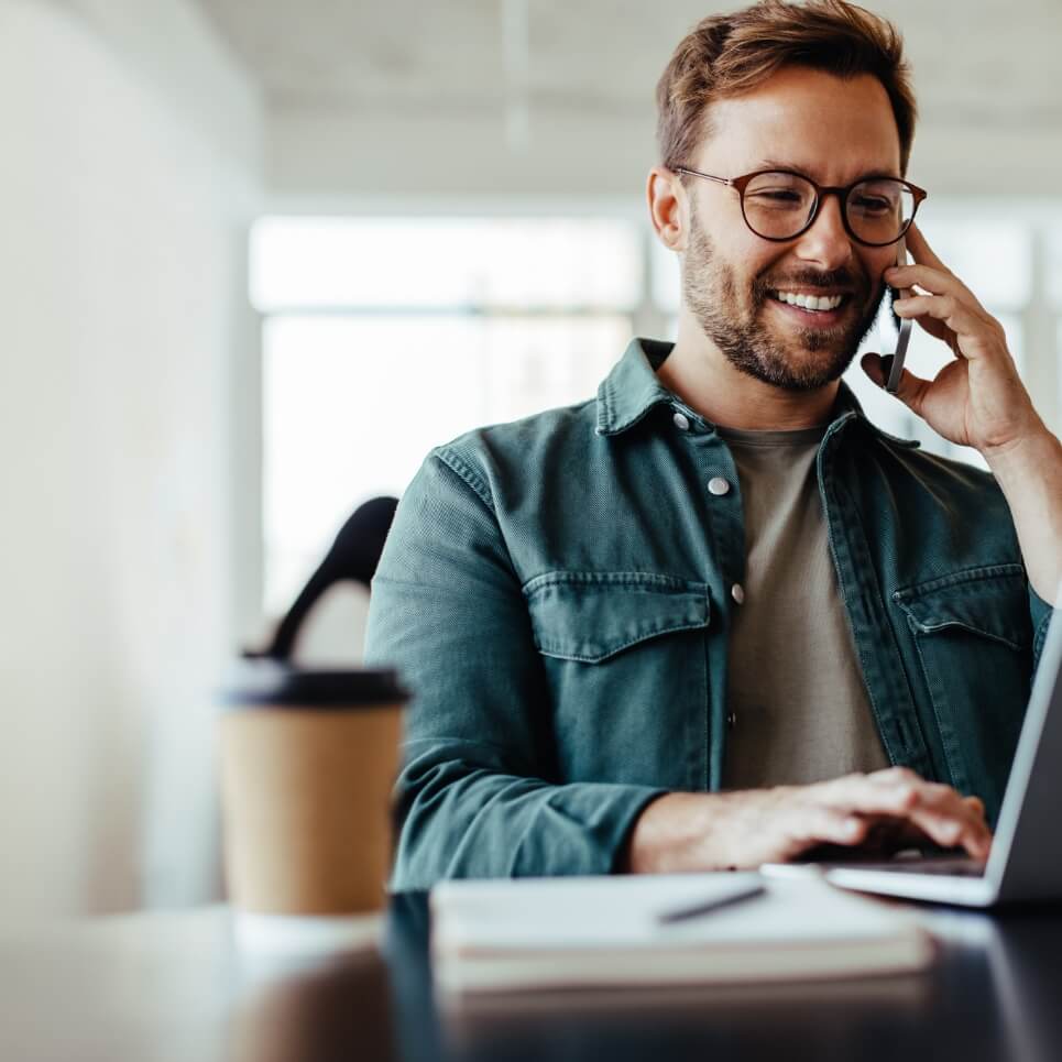 Image showing a man on the phone