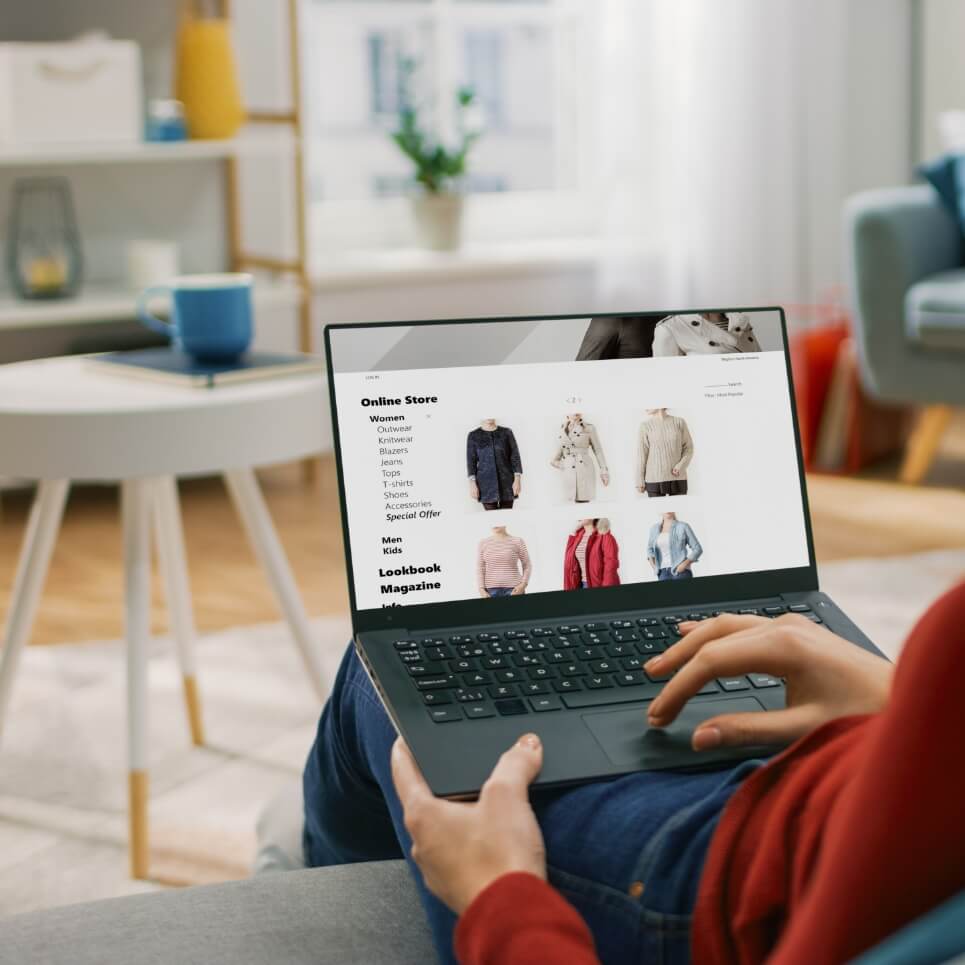 Image showing someone online shopping on a laptop