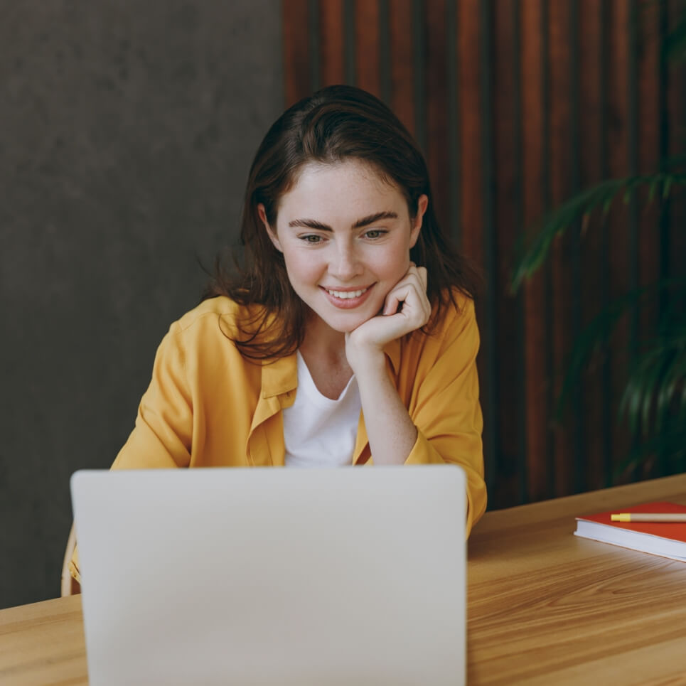 Image showing a woman using a laptop