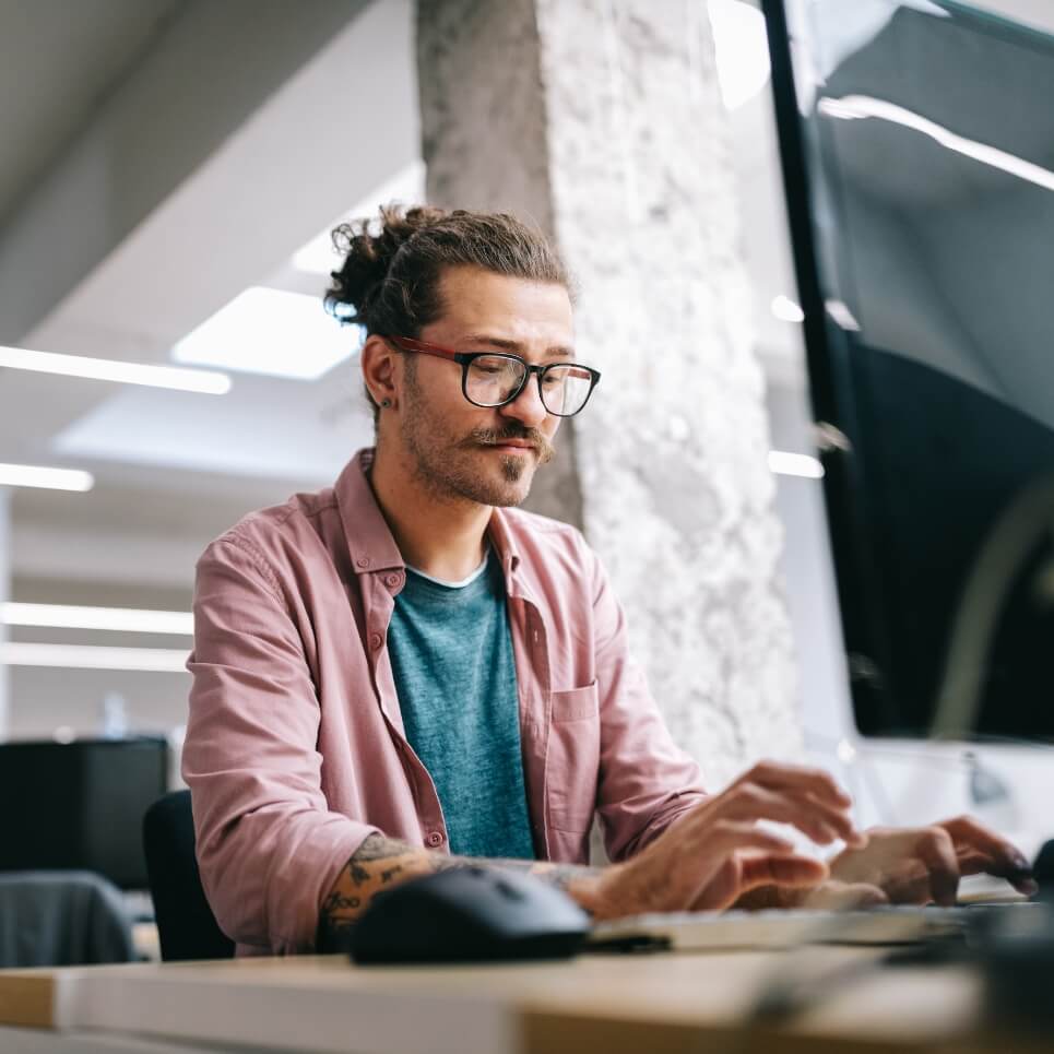 Image showing a software developer working