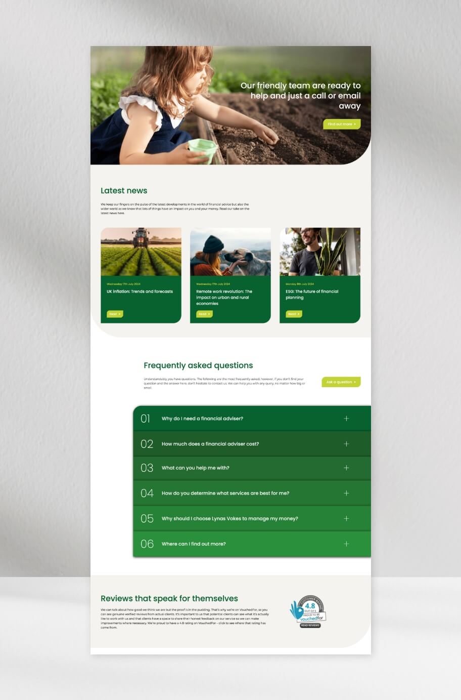Graphic showing a screenshot of the Lynas Vokes website