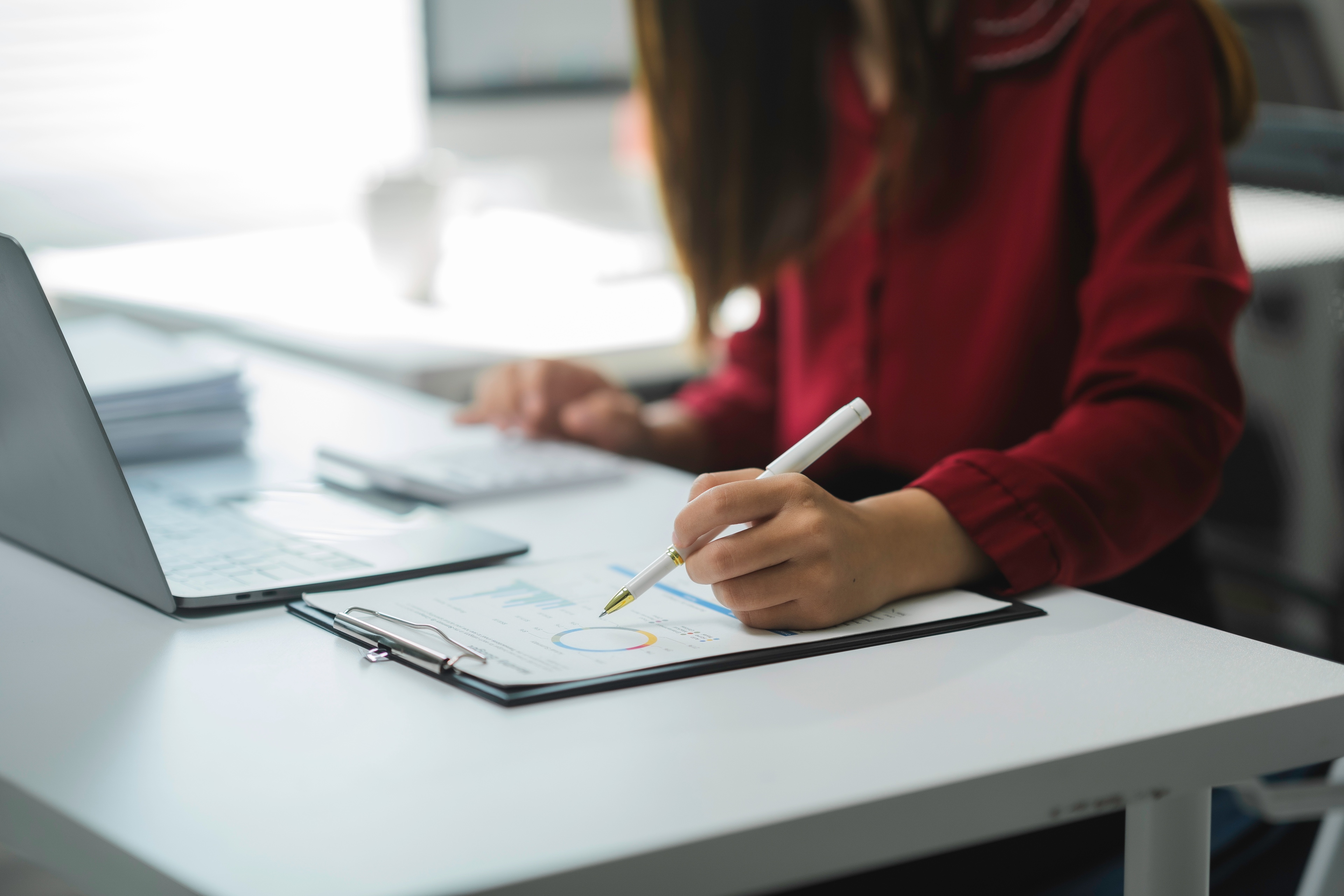 Woman working at desk